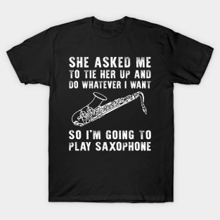 Sax and Laughter: Unleash Your Playful Melodies! T-Shirt